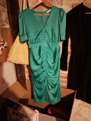 Vestido verde agua fiesta