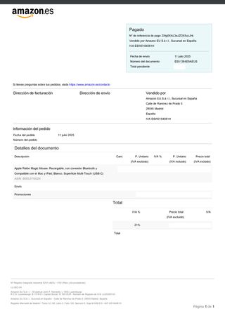 Apple Magic Mouse USB-C Nuevo + Factura