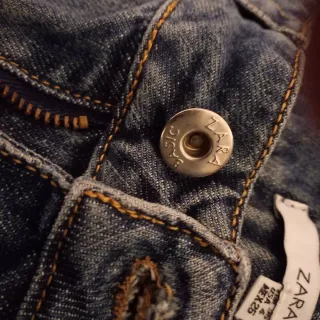 Zara Basic shorts donna jeans blu