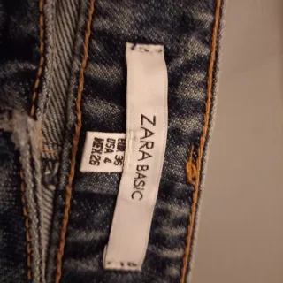 Zara Basic shorts donna jeans blu