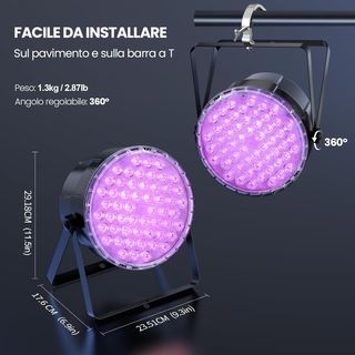 Faretti Par Can RGB 3-in-1