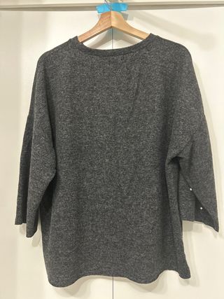 Jersey Zara Perlas Talla Única Gris
