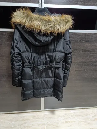 Abrigo Canadian Peak Mujer Negro con Capucha