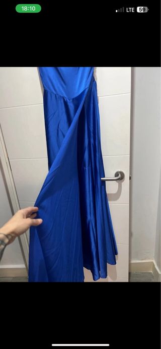Vestido de fiesta azul largo