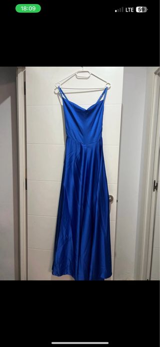 Vestido de fiesta azul largo