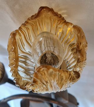 Aplique vintage Ilumican cristal de Murano y latón