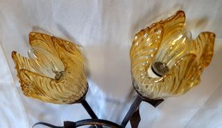 Aplique vintage Ilumican cristal de Murano y latón