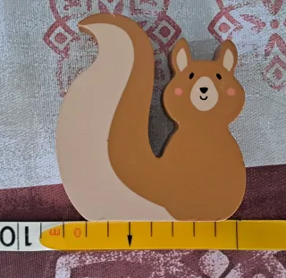 Set di 2 Scoiattoli Legno Dipinti