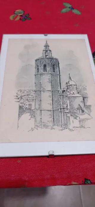 Dibujo de El Micalet. Simbolo de València