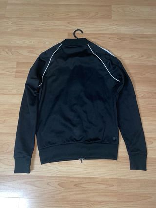 Sudadera Adidas Negra con Rayas Blancas
