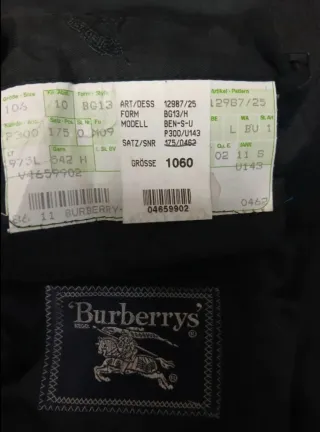 Traje Burberry Negro Hombre