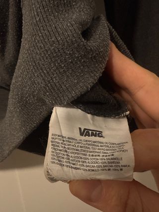 Sudadera Vans Hamburguesa Gris Talla grande