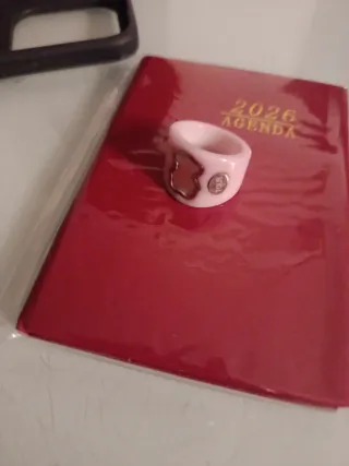 Anillo Tous Oso Lila y Plateado