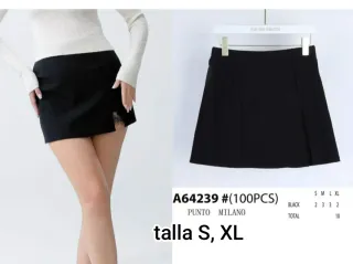 Falda Jean Louis Française Negra Talla S