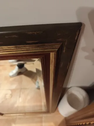 Espejo Marco Madera Dorado 70x122