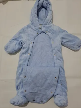 Pagliaccetto neonato 0-3 mesi 56 cm Mickey azzurro