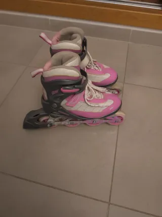 Patines en Línea talla 36 Rosa y Gris