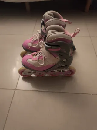 Patines en Línea talla 36 Rosa y Gris