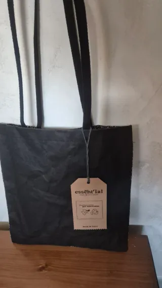 Borsa Square bag M Fabric Black Label