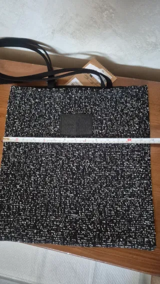 Borsa Square bag M Fabric Black Label