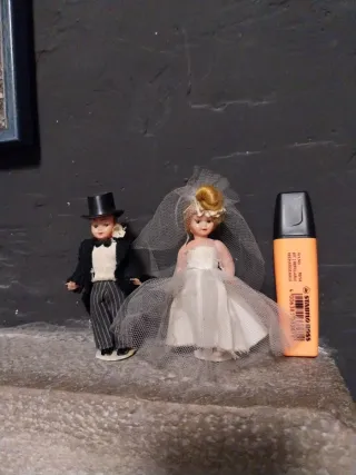 Pareja Novios Vintage Muñecos. Ojos móviles.