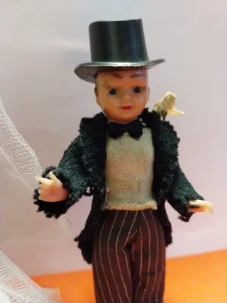 Pareja Novios Vintage Muñecos. Ojos móviles.