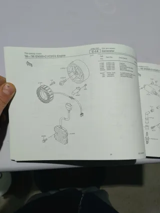 Catálogo Kawasaki EN500 Piezas Recambio