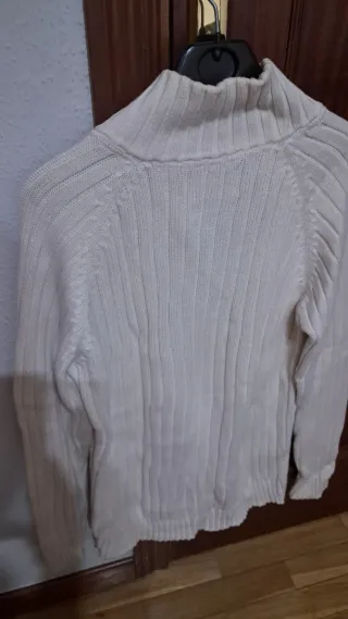 Jersey Springfield blanco cremallera