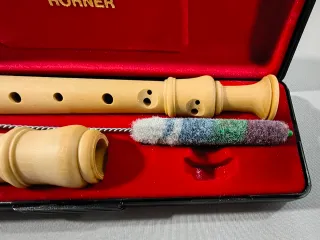 Flauta dulce Hohner con estuche y cepillo