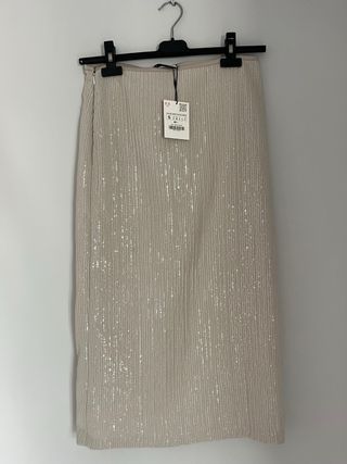 Falda Zara lentejuelas Talla S sin estrenar