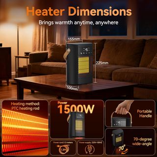 Stufa Elettrica 2000W Basso Consumo