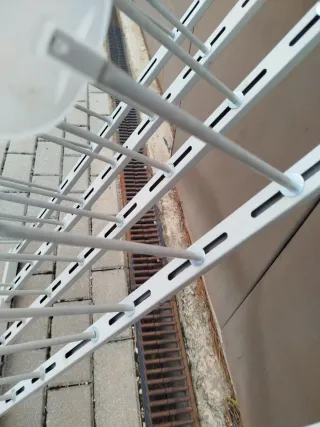 Zapatero Pax Ikea Beige, Blanco y Plata