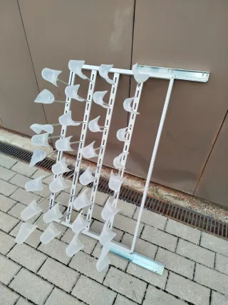 Zapatero Pax Ikea Beige, Blanco y Plata