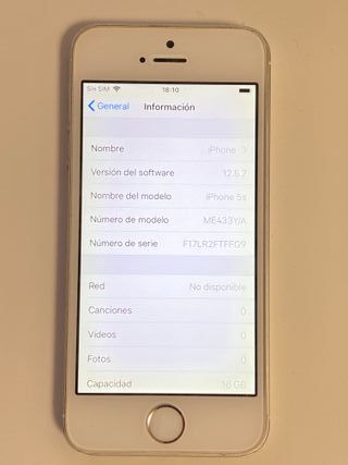 iPhone 5s 16GB Plata ME433Y/A A1457