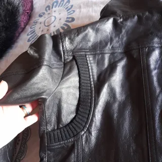 Chaqueta Biker 100% Cuero Mujer Mango S o 36.
