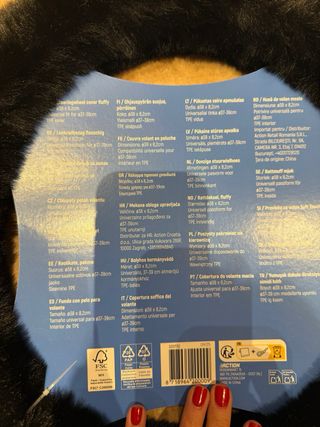 Coprivolante auto nero fluffy