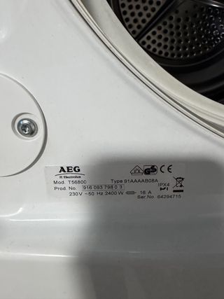 Secadora AEG Lavatherm Blanca