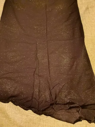 Falda negra con brillos talla 42