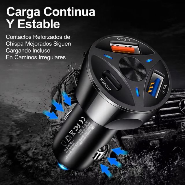 Cargador Coche USB 55W