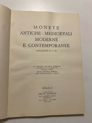 Catalogo Monete Antiche-Moderne 1963