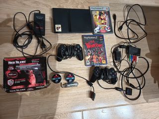 Lote PS2 Slim Negra + Accesorios + Juegos