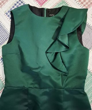 Abito elegante Zara verde scuro taglia M