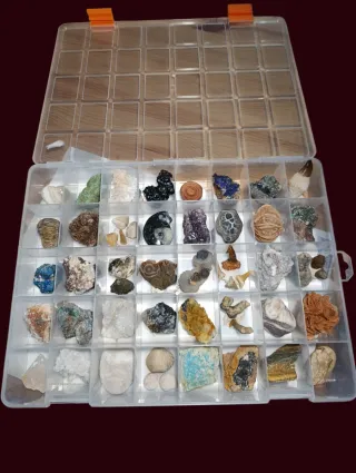 Colección 40 Fósiles y Minerales