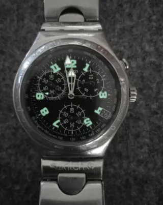 Reloj Swatch Cadmos Cronógrafo Negro