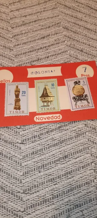 Lote 3 sellos Colonia Timor