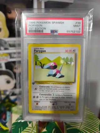 Carta Pokémon Porygon 1st Edición PSA 9