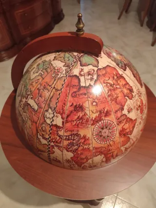 Mueble Bar Globo Terráqueo Vintage