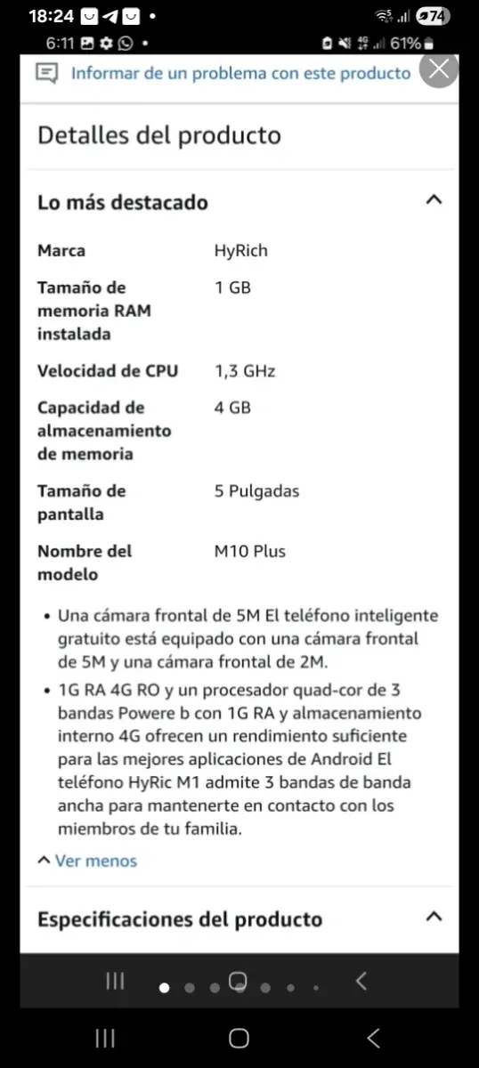 Teléfono Móvil LEIOA Nuevo