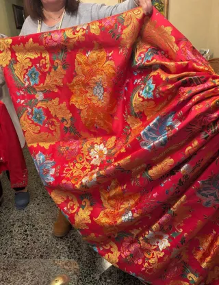 Traje de Fallera Rojo y Dorado