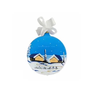 Palla di Natale Vetro Decorata Paesaggio Invernale